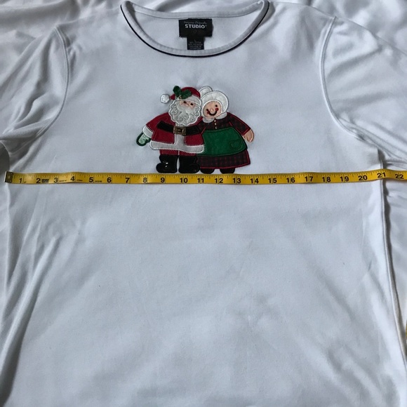 Designers Originals Studio Joy White Christmas Long Sleeves T-shirt Size Large - Picture 4 of 8